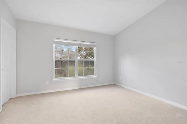 an empty room with a window