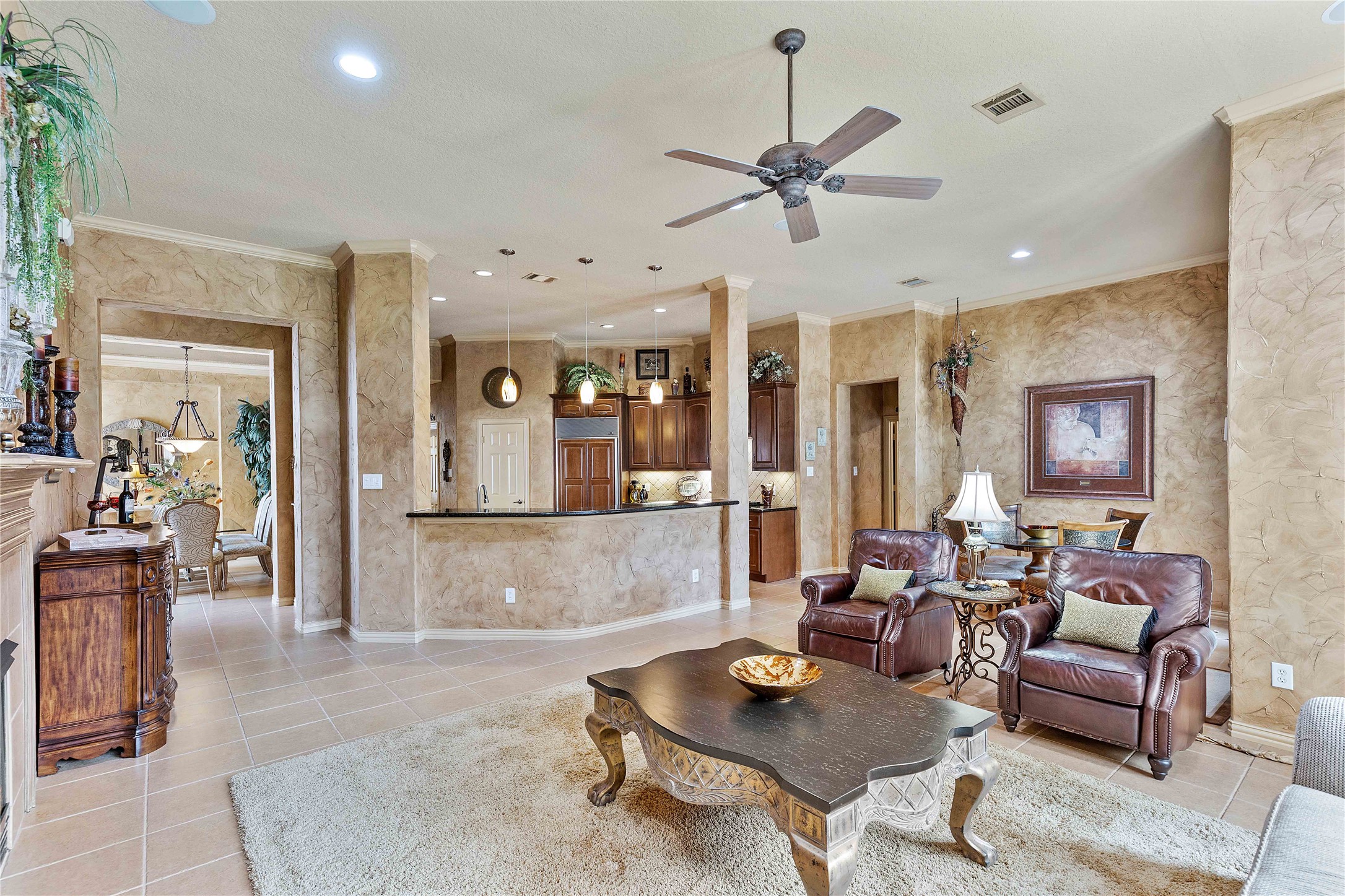 7 North Spring Brook Court Spring, TX 77382 - Photo 15 of 49 The space is open, yet gives plenty of room for a dedicated breakfast area off the kitchen.