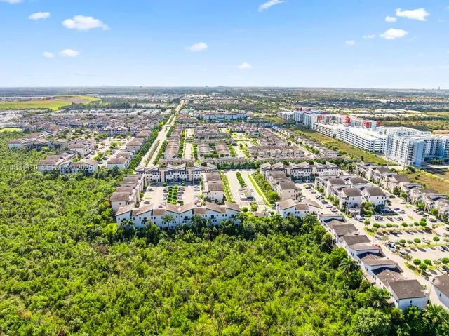 an aerial view of multiple house