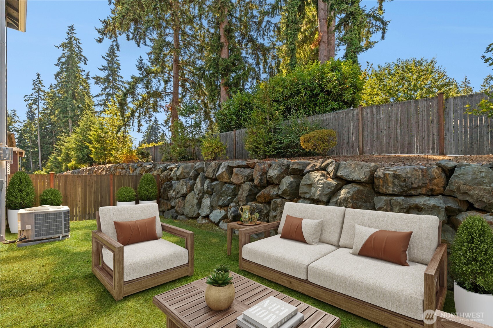19814 11th Drive Southeast Bothell, WA 98012 - Photo 30 of 32 a outdoor living space with furniture and a garden