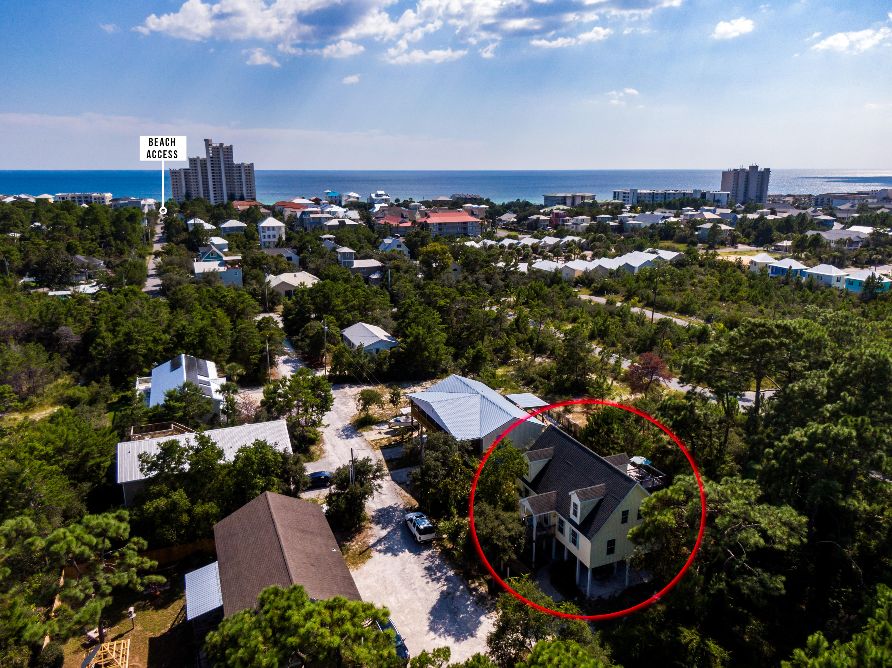 331 Robert Ellis Street Santa Rosa Beach, FL 32459 - Photo 42 of 47 331 Robert Ellis Aerial Circled-1