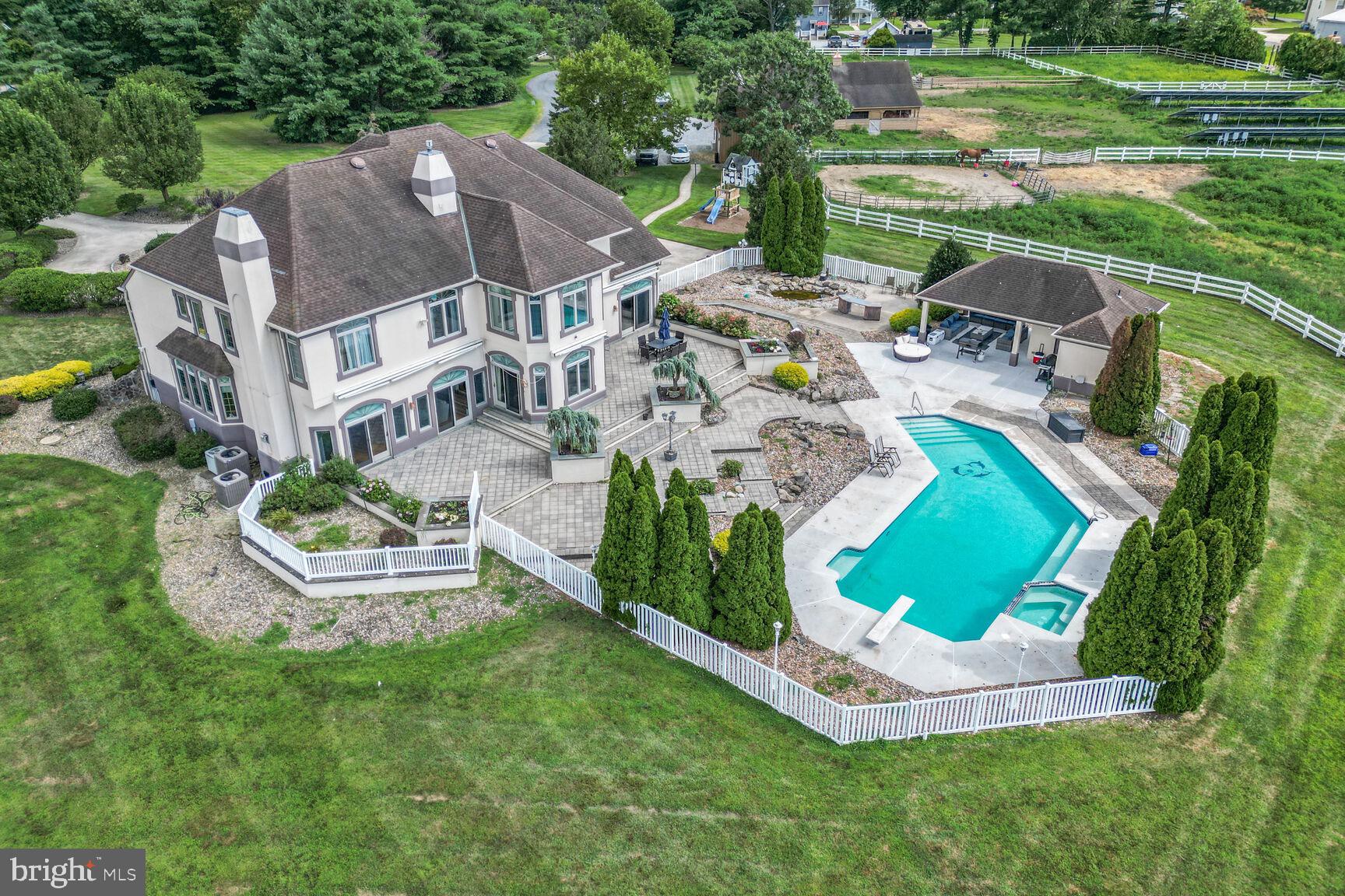 230 Point Airy Road Pilesgrove, NJ 08098 - Photo 3 of 78 an aerial view of residential house with outdoor space and swimming pool