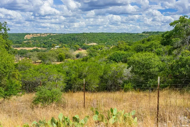 a view of a lake with a yard