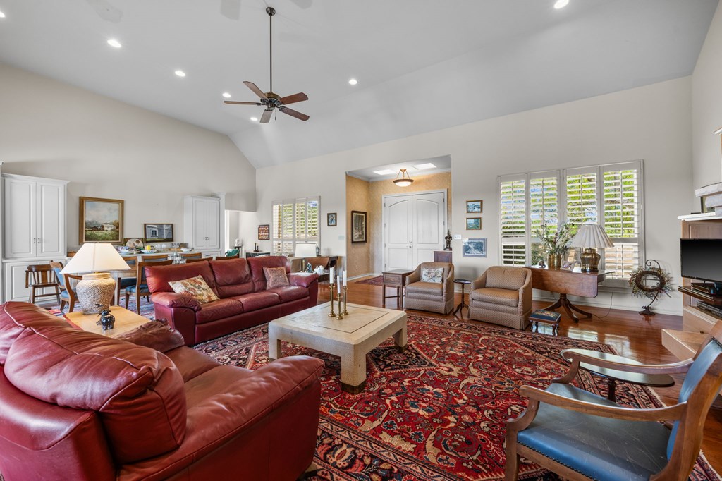 101 Crestline Kerrville, TX 78028 - Photo 7 of 47 a living room with furniture a large window and a rug