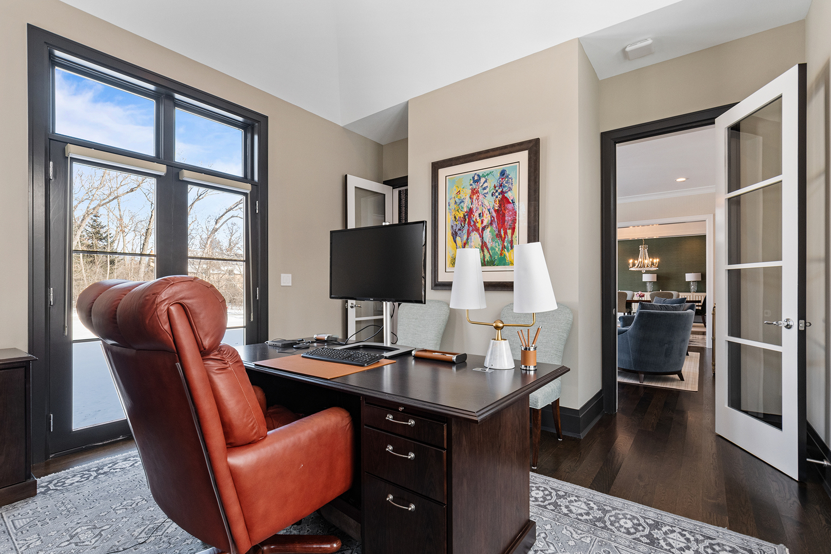 511 Lansdowne Lane Lake Bluff, IL 60044 - Photo 15 of 69 a view of a workspace with furniture and a window