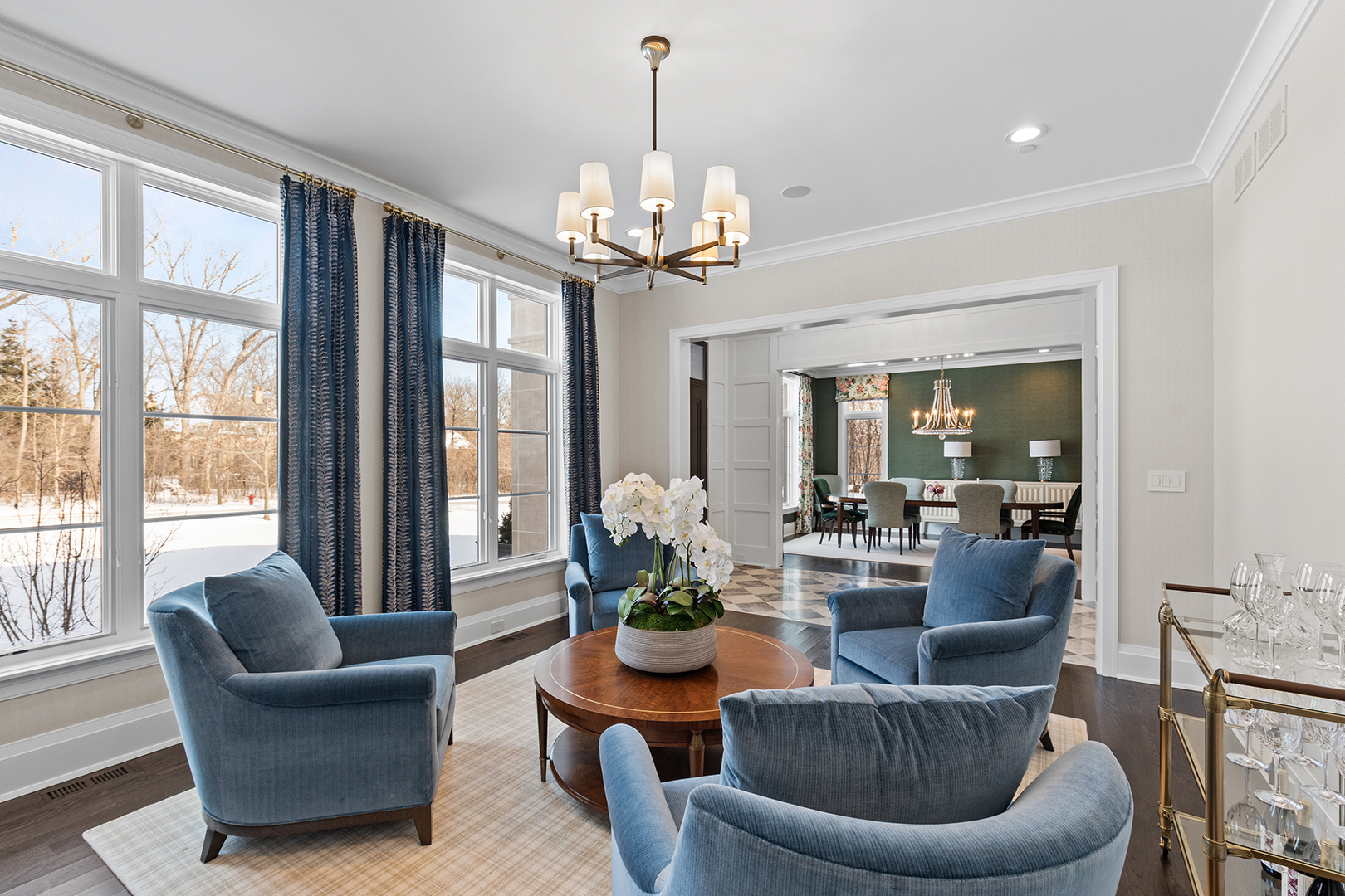 511 Lansdowne Lane Lake Bluff, IL 60044 - Photo 10 of 69 a living room with furniture potted plant and a large window