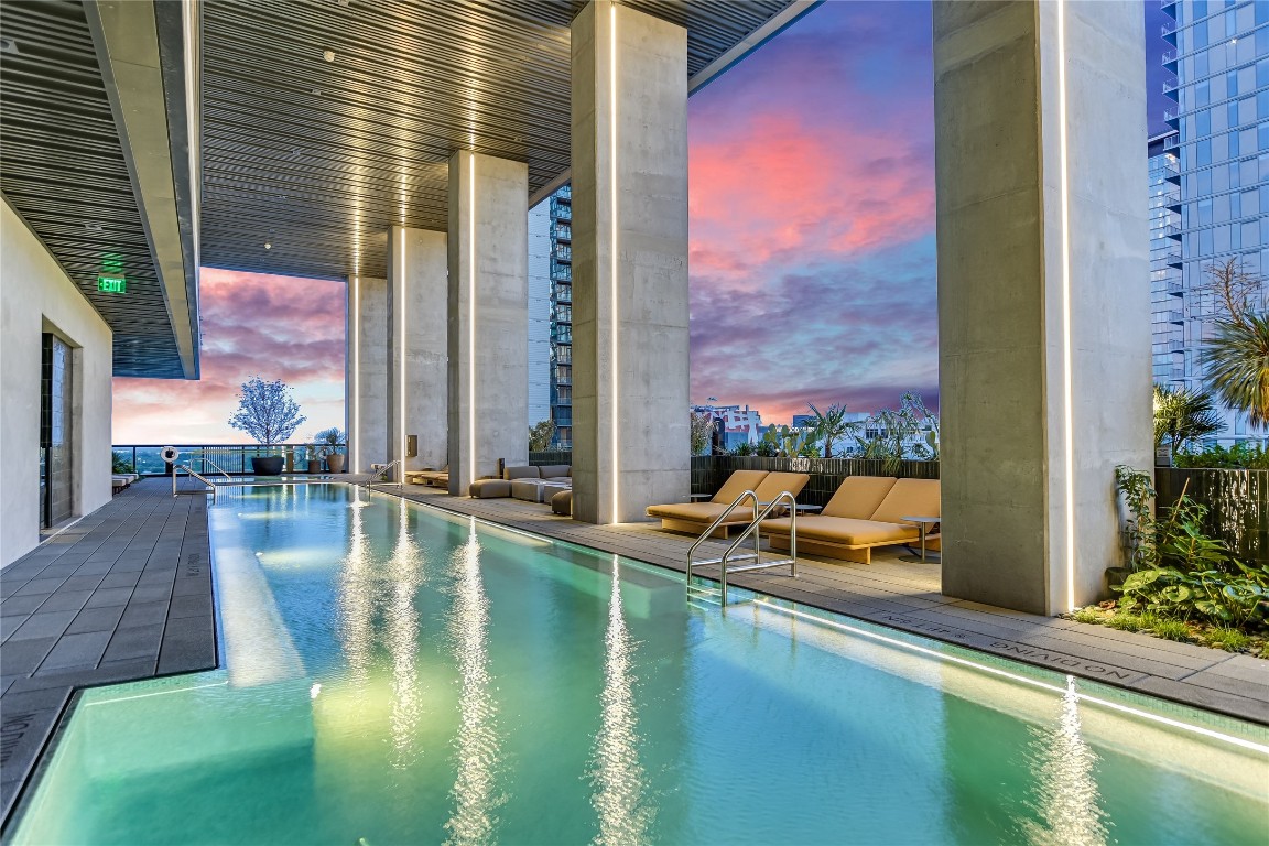 610 Davis Street, Unit 2505 Austin, TX 78701 - Photo 13 of 31 a view of swimming pool with outdoor seating