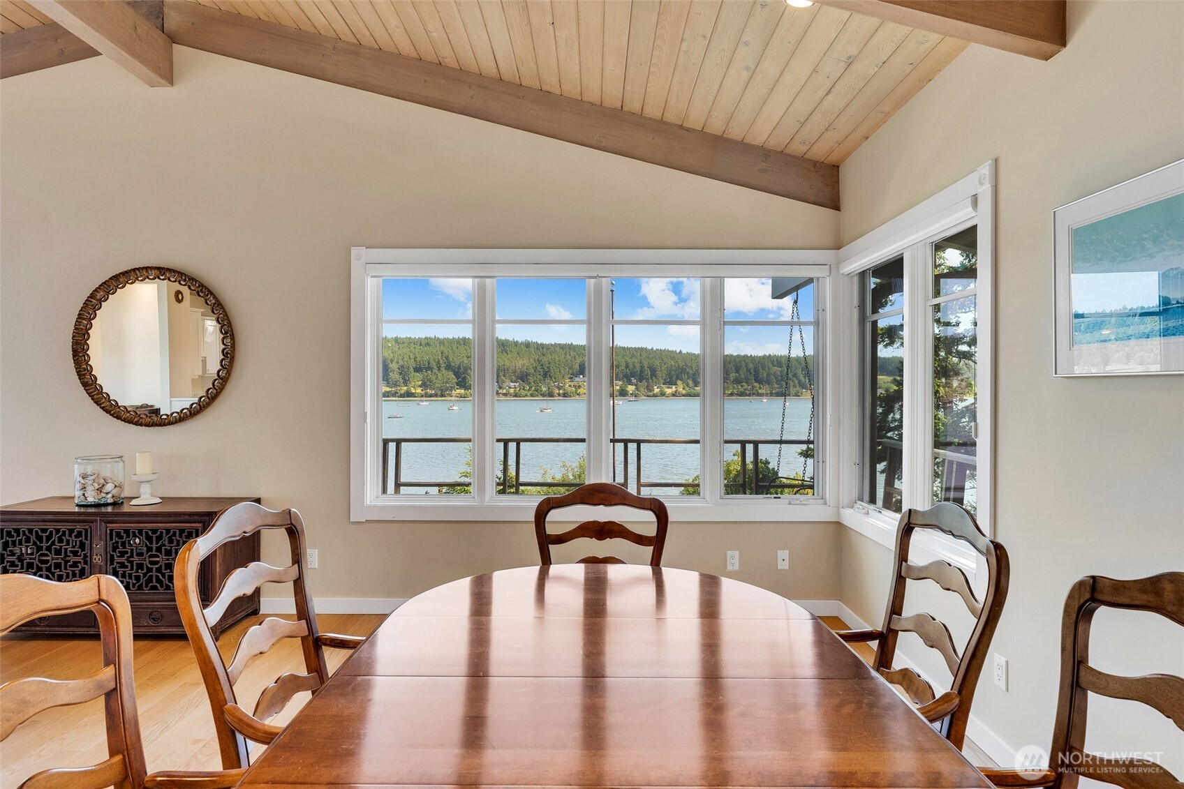 1794 Bayshore Road Lopez Island, WA 98261 - Photo 23 of 39 a view of a workspace with furniture window and outside view