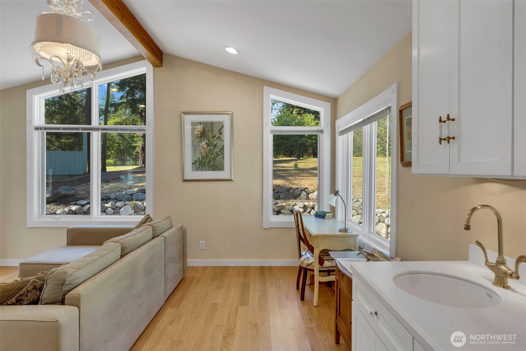 1794 Bayshore Road Lopez Island, WA 98261 - Photo 25 of 39 a living room with furniture and a window
