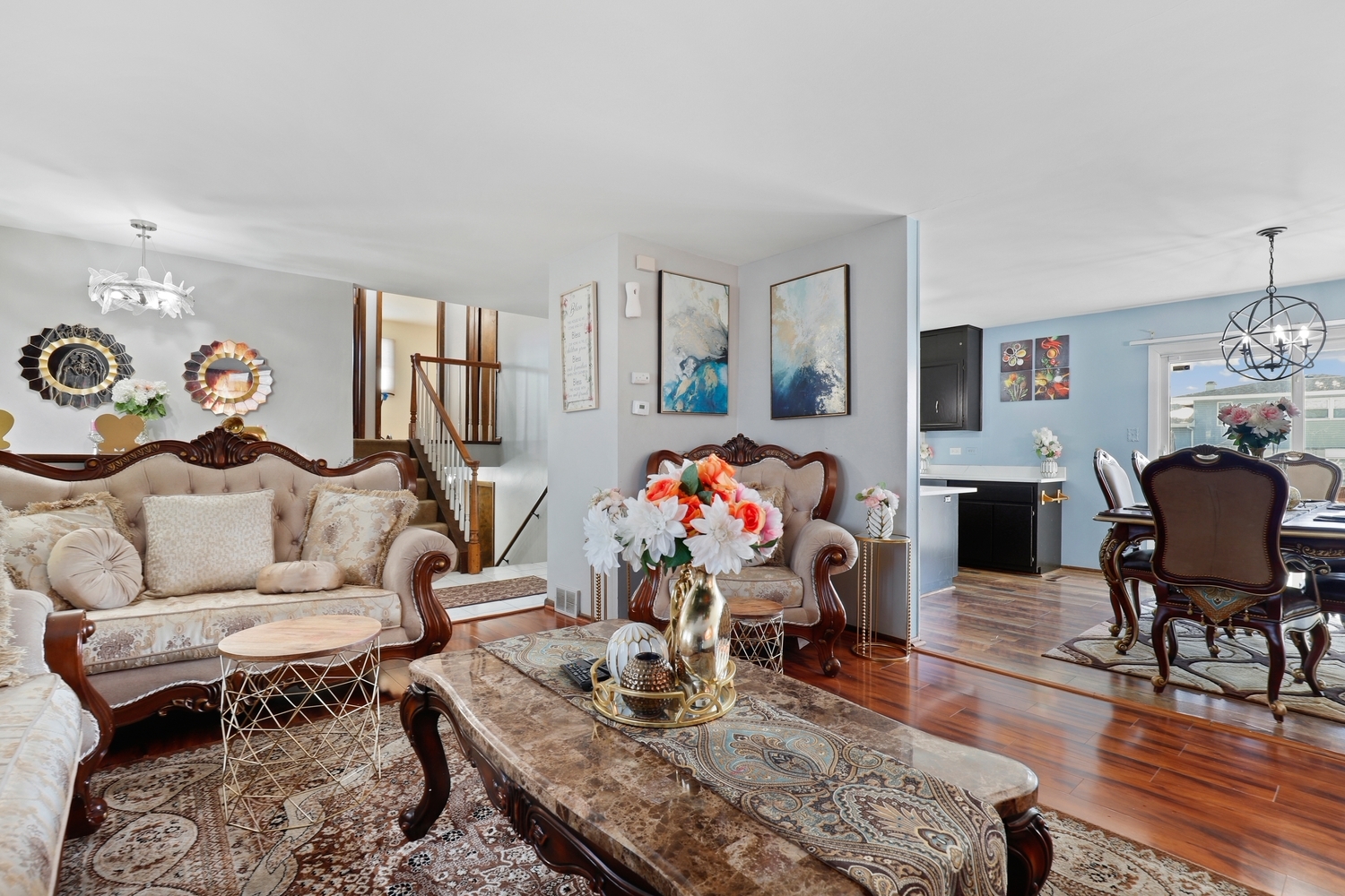 2951 193rd Street Lansing, IL 60438 - Photo 3 of 17 a living room with furniture and wooden floor