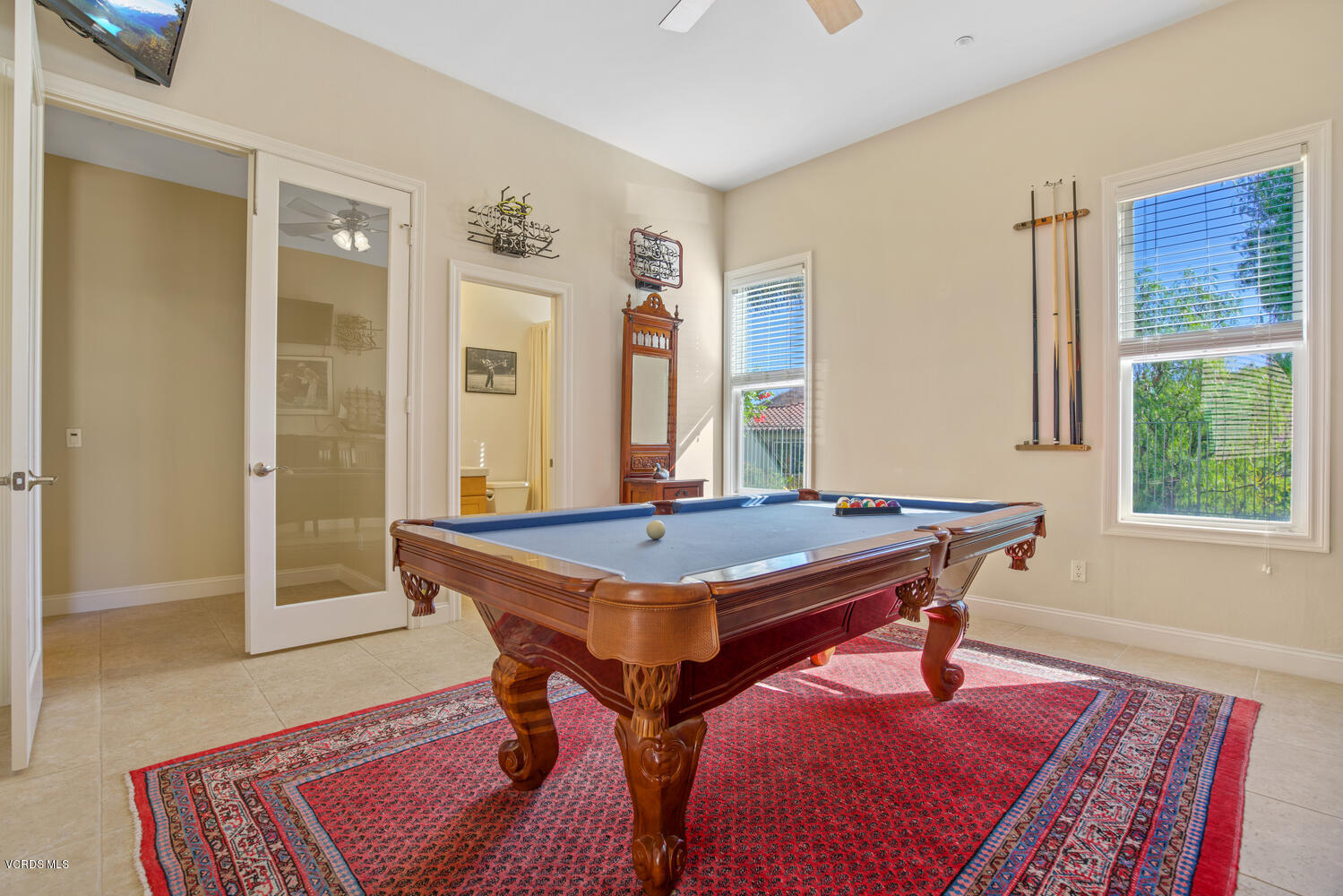 477 Vineyard Drive Simi Valley, CA 93065 - Photo 32 of 65 a room with pool table and windows