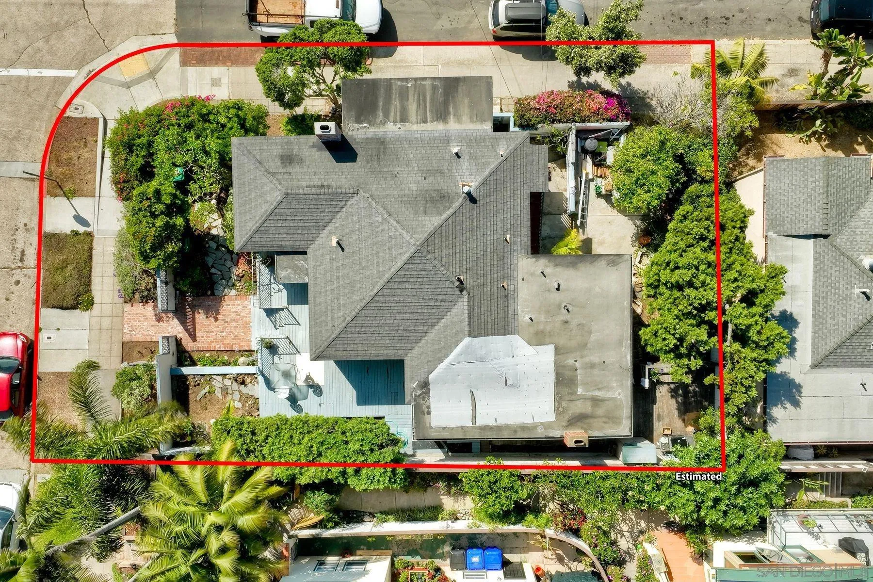 4692 Niagara Avenue San Diego, CA 92107 - Photo 42 of 62 an aerial view of a house with a yard and garden