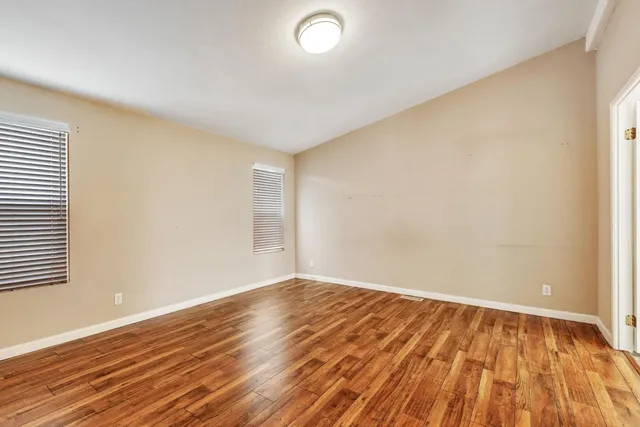 wooden floor in a room