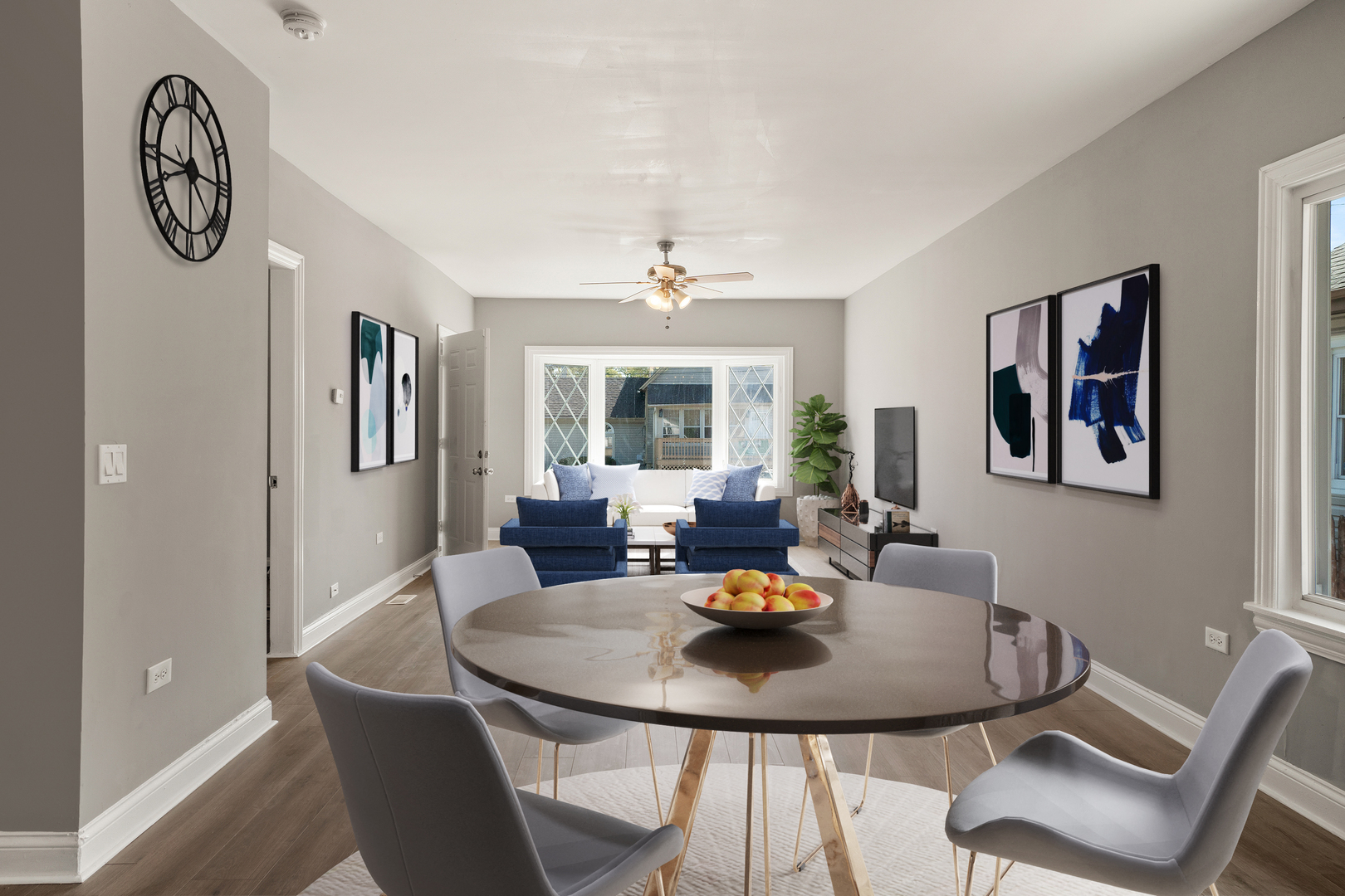 Undisclosed Address Dolton, IL 60419 - Photo 4 of 17 a view of a dining room with furniture a chandelier and wooden floor