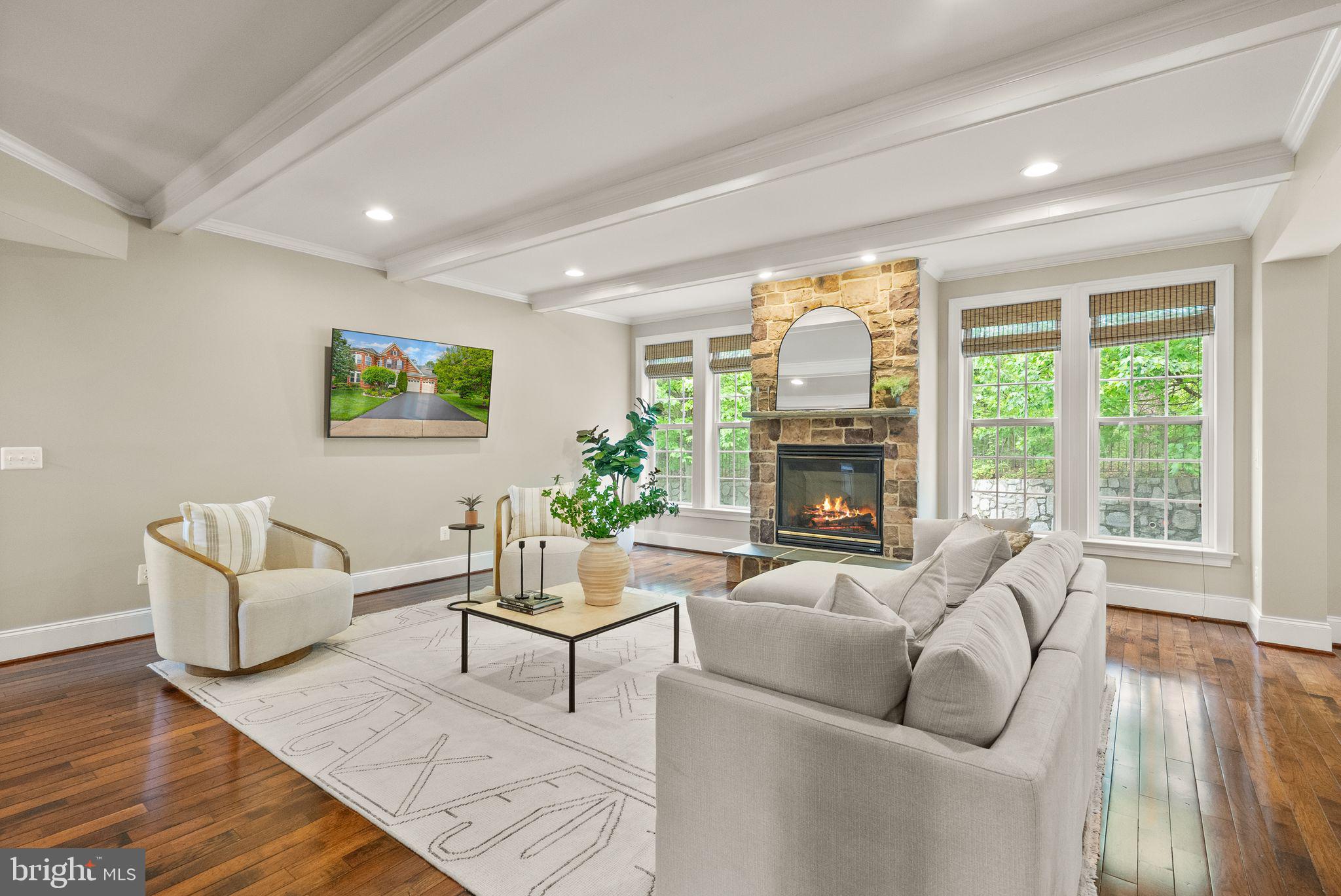 7534 Red Hill Drive Springfield, VA 22153 - Photo 14 of 90 a living room with furniture and a fireplace