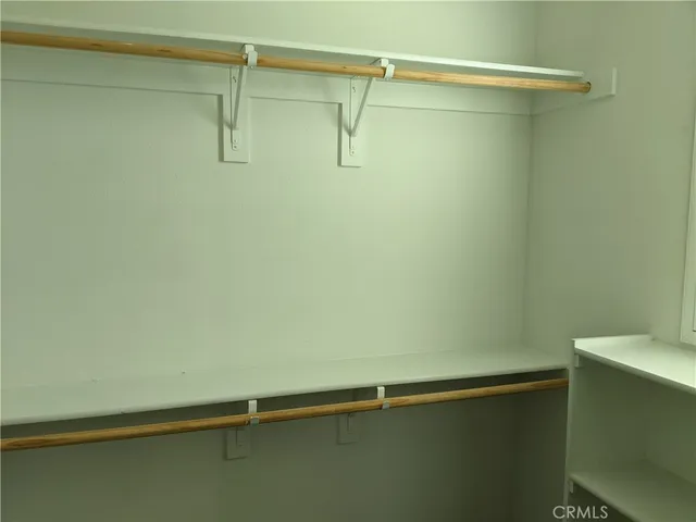 a close up view of racks on the wall