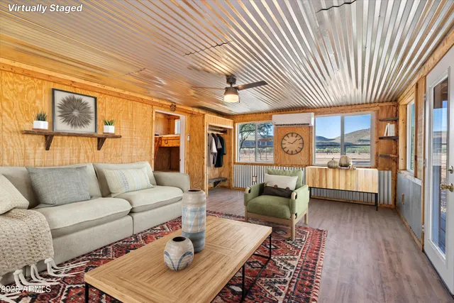 a view of a outdoor space with mountain view