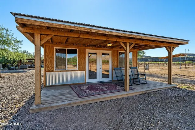 a view of a outdoor space with mountain view