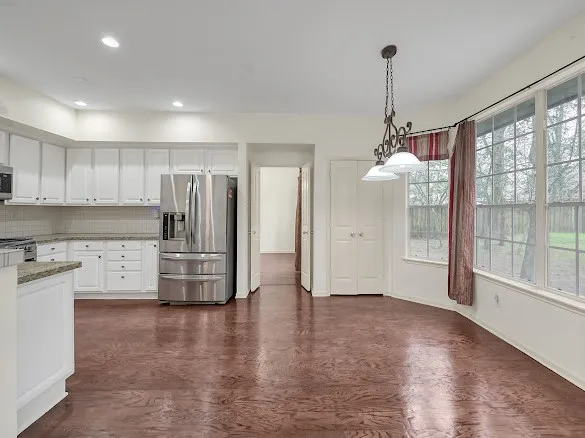 an empty room with a window