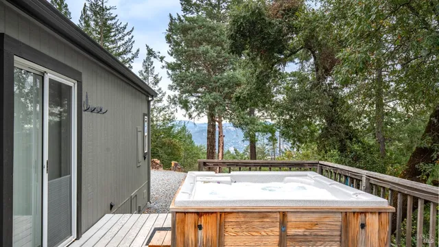 a balcony with an outdoor view