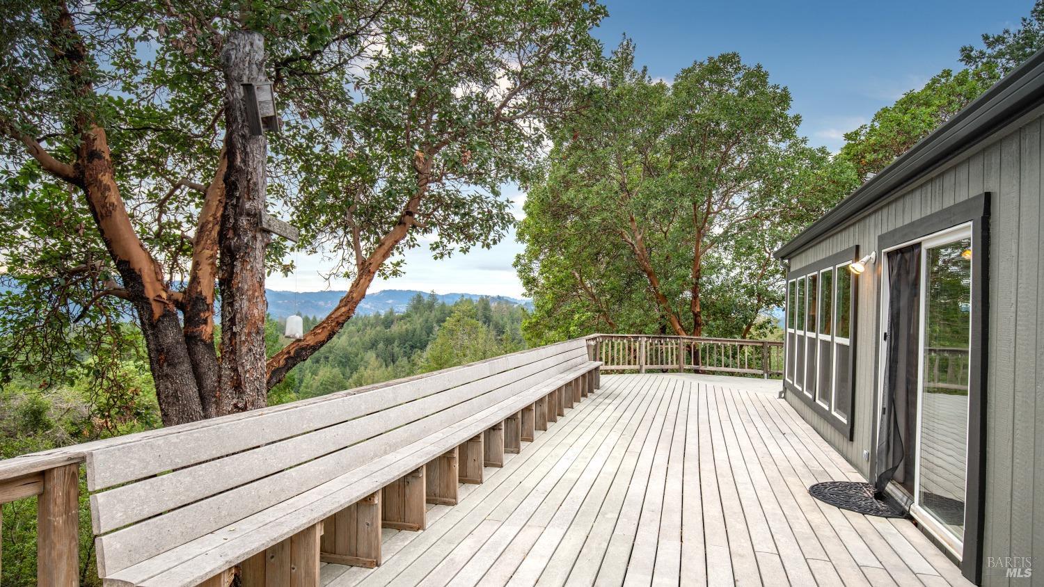 505 McNair Road Cloverdale, CA 95425 - Photo 34 of 55 a view of balcony with wooden floor and fence