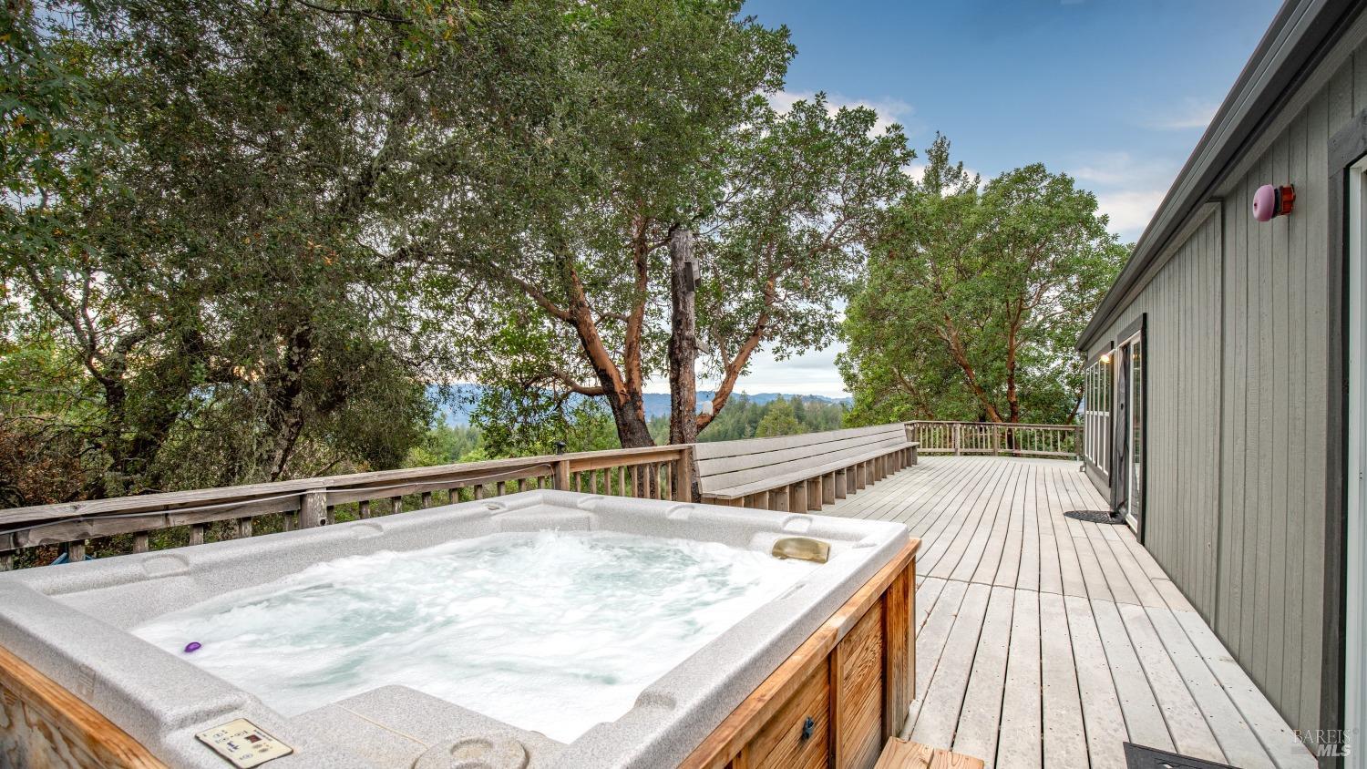 505 McNair Road Cloverdale, CA 95425 - Photo 4 of 58 a view of backyard with swimming pool and trees in the background