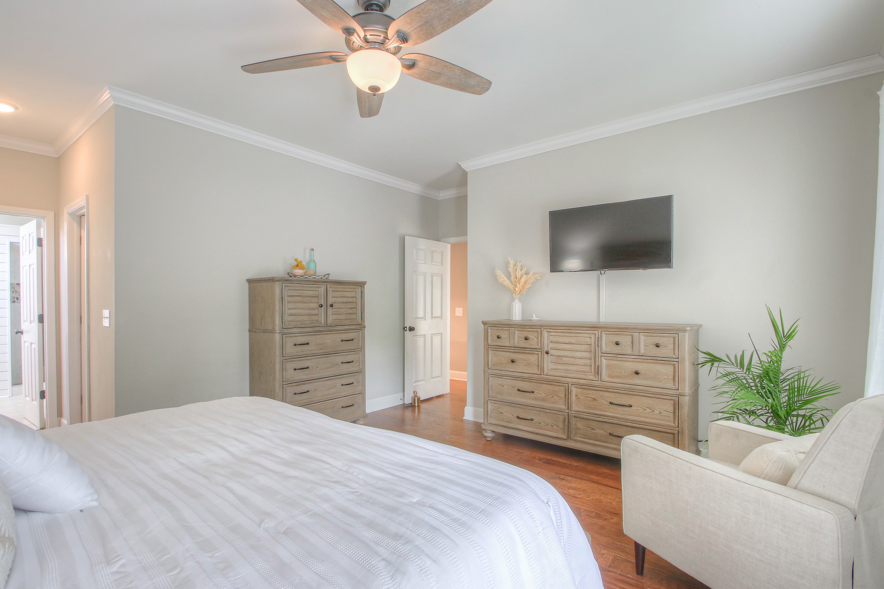 529 Crofton Park Lane Franklin, TN 37069 - Photo 22 of 59 a bedroom with a bed and a flat screen tv