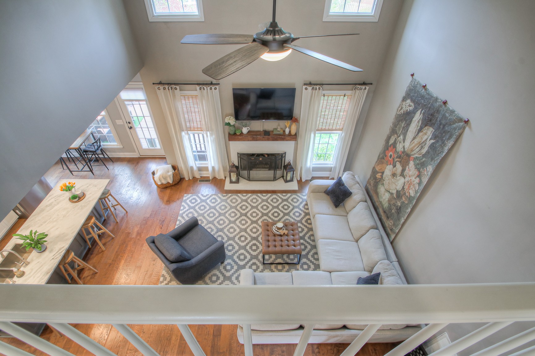 529 Crofton Park Lane Franklin, TN 37069 - Photo 27 of 59 a living room with furniture and a fireplace