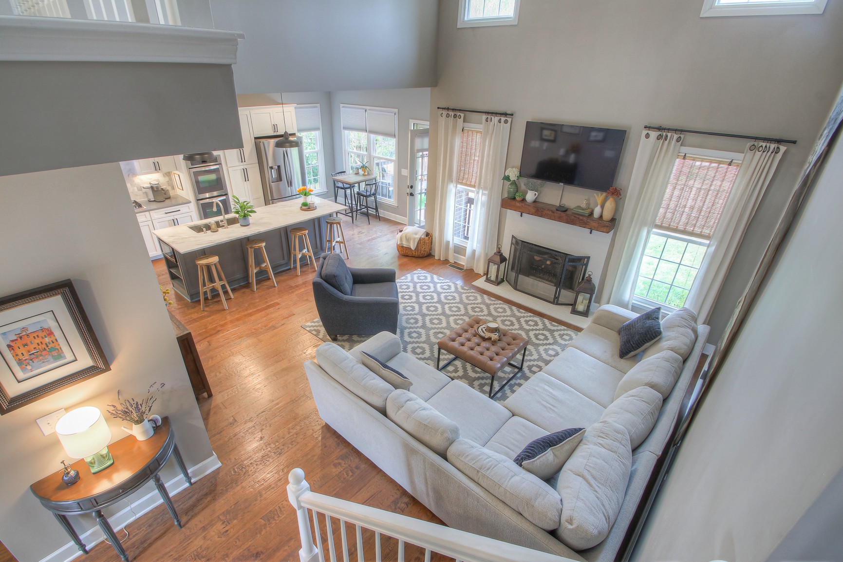 529 Crofton Park Lane Franklin, TN 37069 - Photo 43 of 59 a living room with furniture fireplace and a flat screen tv