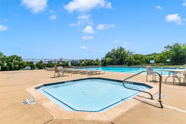 a view of a park with slide