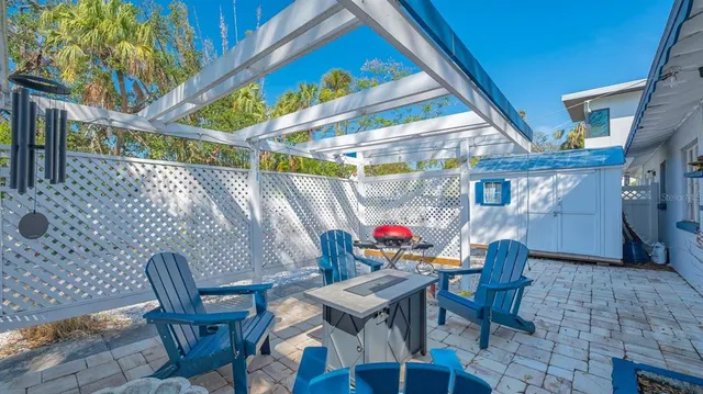 a outdoor space with chairs