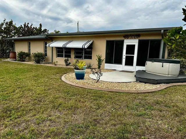 a view of a swimming pool with a lake view