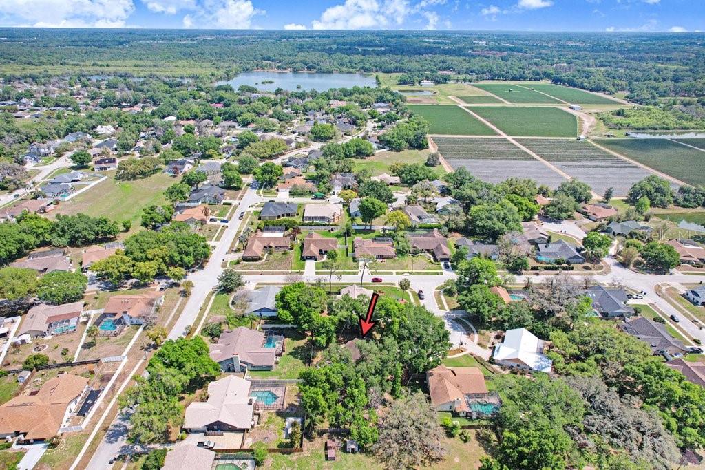 504 Triple Crown Court Seffner, FL 33584 - Photo 60 of 63 an aerial view of a city with lots of residential buildings