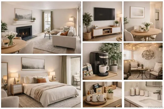 a view of living room and kitchen with furniture