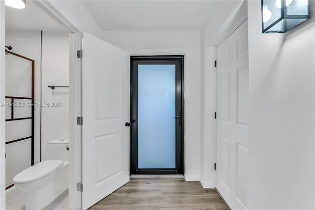 a view of a bathroom with bathroom