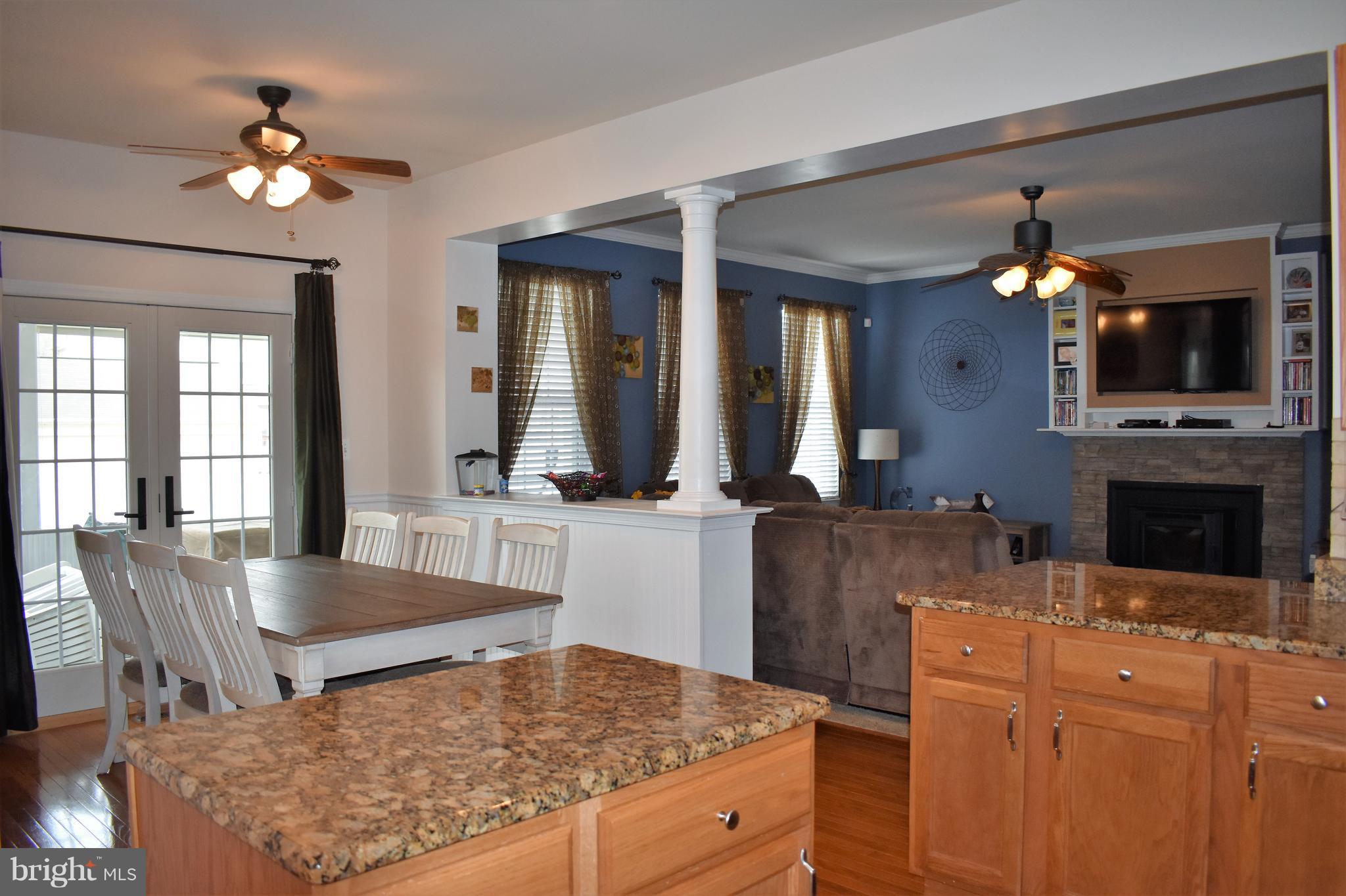 Kitchen w/Island and open to Family Room