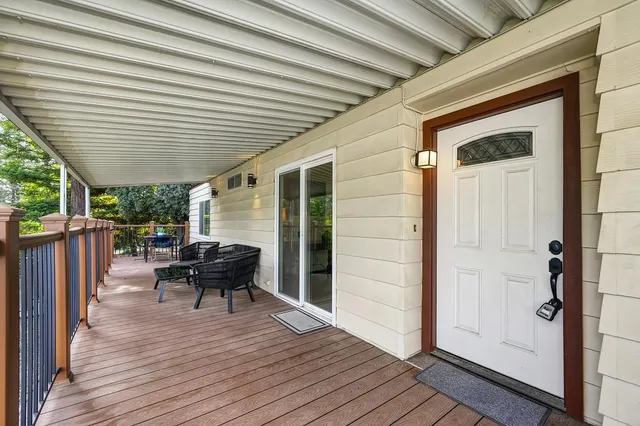 a outdoor space with furniture