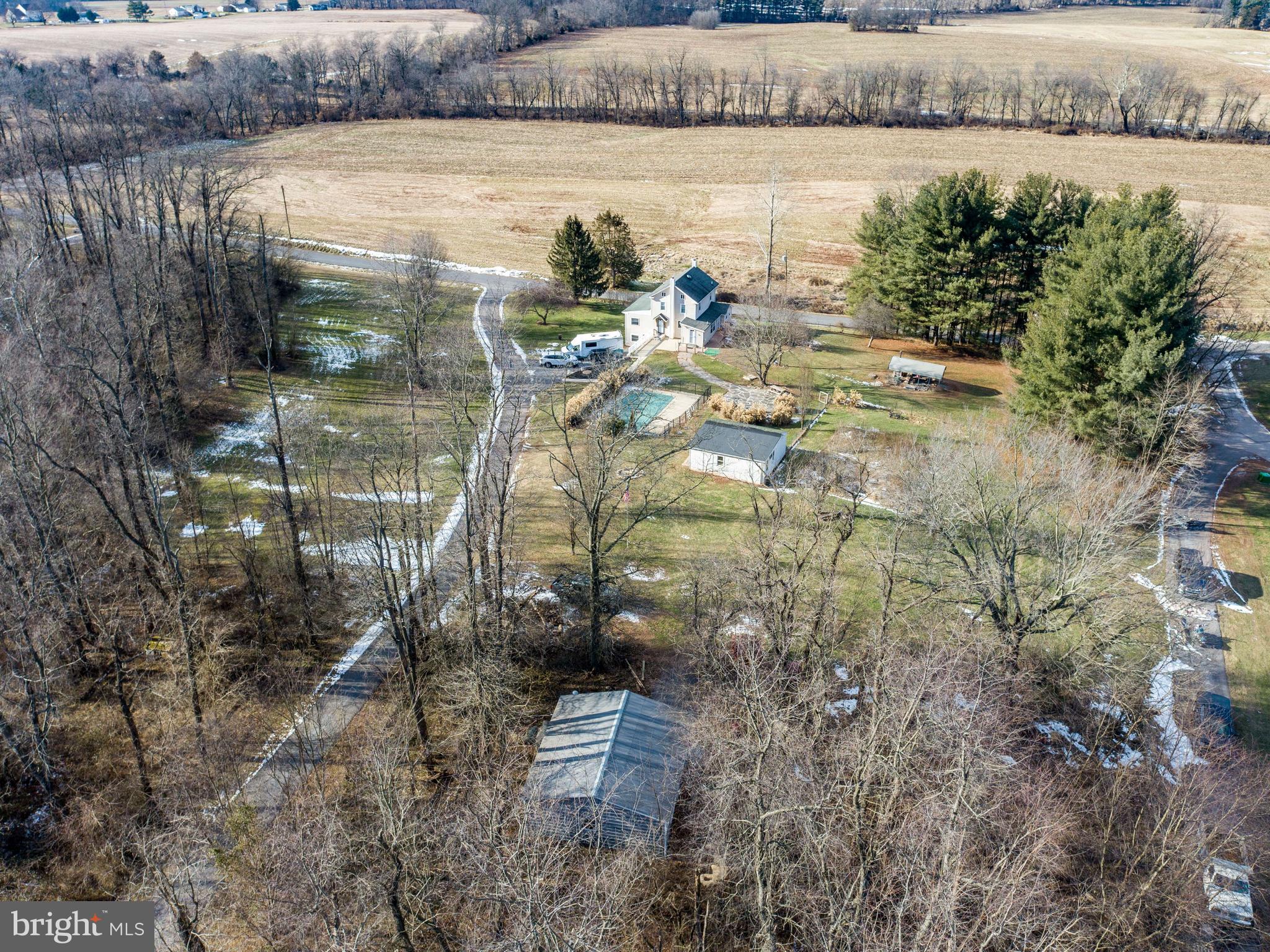 1455 Clear View Road Union Bridge, MD 21791 - Photo 33 of 46 Rear View of Open Portion Property Aerial