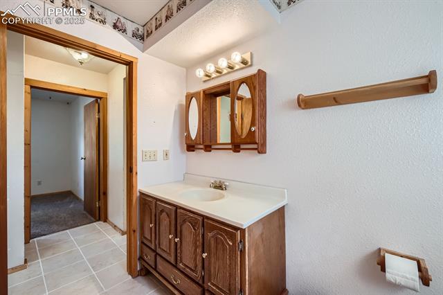 365 Alpine View Road Divide, CO 80814 - Photo 11 of 26 Bathroom featuring tile patterned flooring and vanity