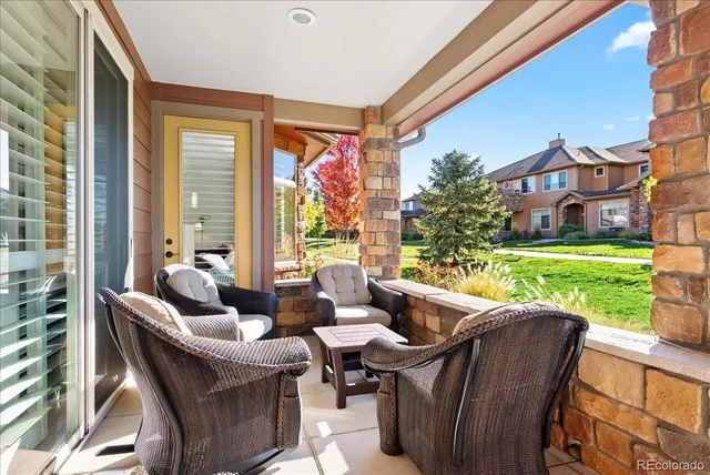 a outdoor living space with furniture and garden