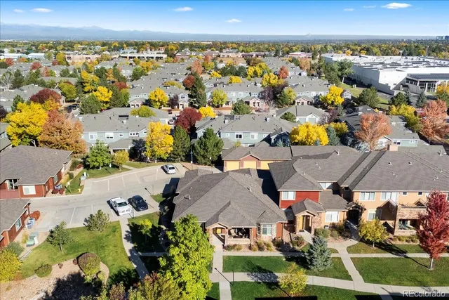 an aerial view of multiple house
