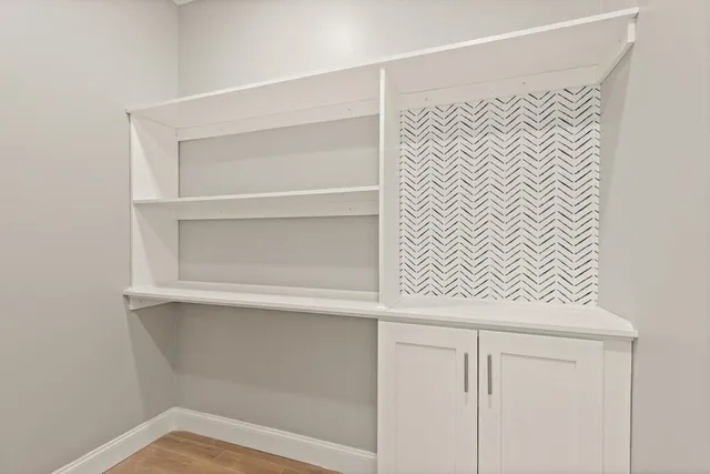 a close view of closet