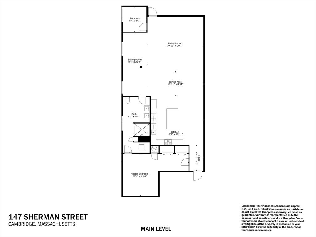 147 Sherman Street, Unit 201 Cambridge, MA 02140 - Photo 33 of 33 a picture of a floor plan