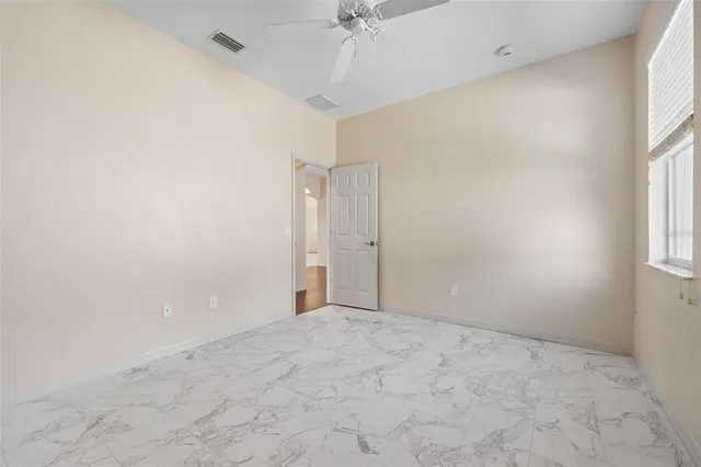 an empty room with a window