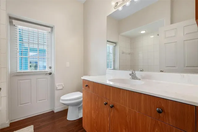 a view of a porch and garden