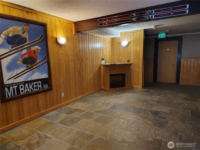 a view of a hallway with a elevator