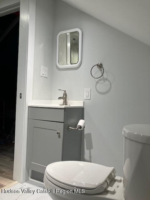 61 Cottekill Road Rosendale, NY 12419 - Photo 20 of 32 a bathroom with a toilet a sink and mirror
