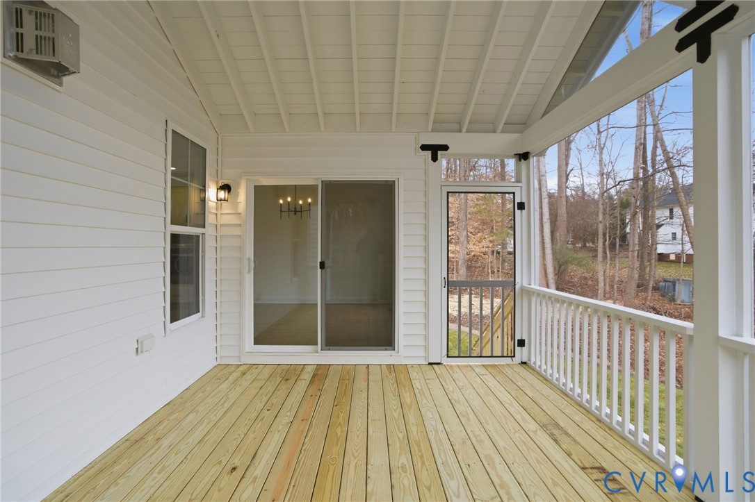 1404 Mill Quarter Road Powhatan, VA 23139 - Photo 26 of 29 a view of a porch with wooden floor and outdoor space