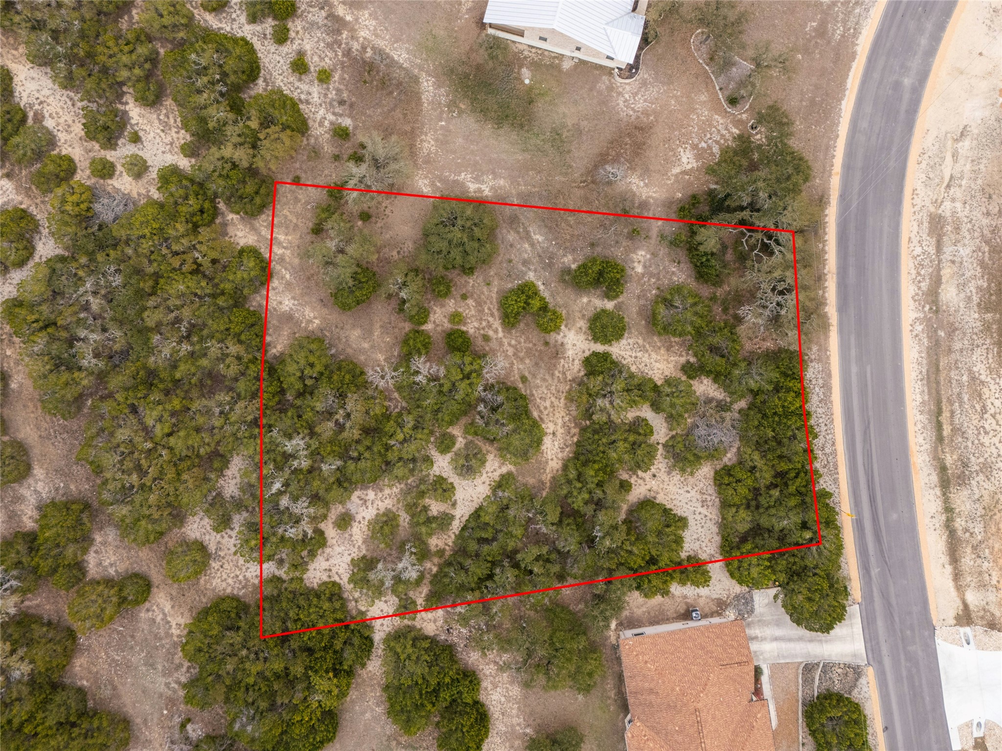 1370 Sunset View Fischer, TX 78623 - Photo 28 of 29 Aerial View of Lot 4 with approximate lot lines. Lot 5 and house sit just to the right of it if looking from street.