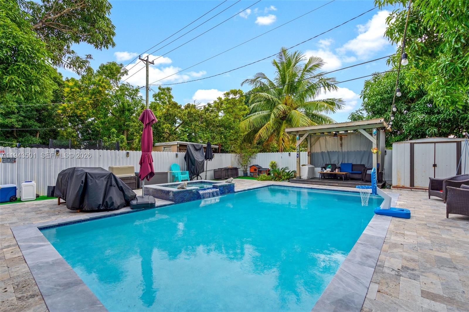 864 East 29th Street Hialeah, FL 33013 - Photo 10 of 16 a view of a backyard with furniture and a tub
